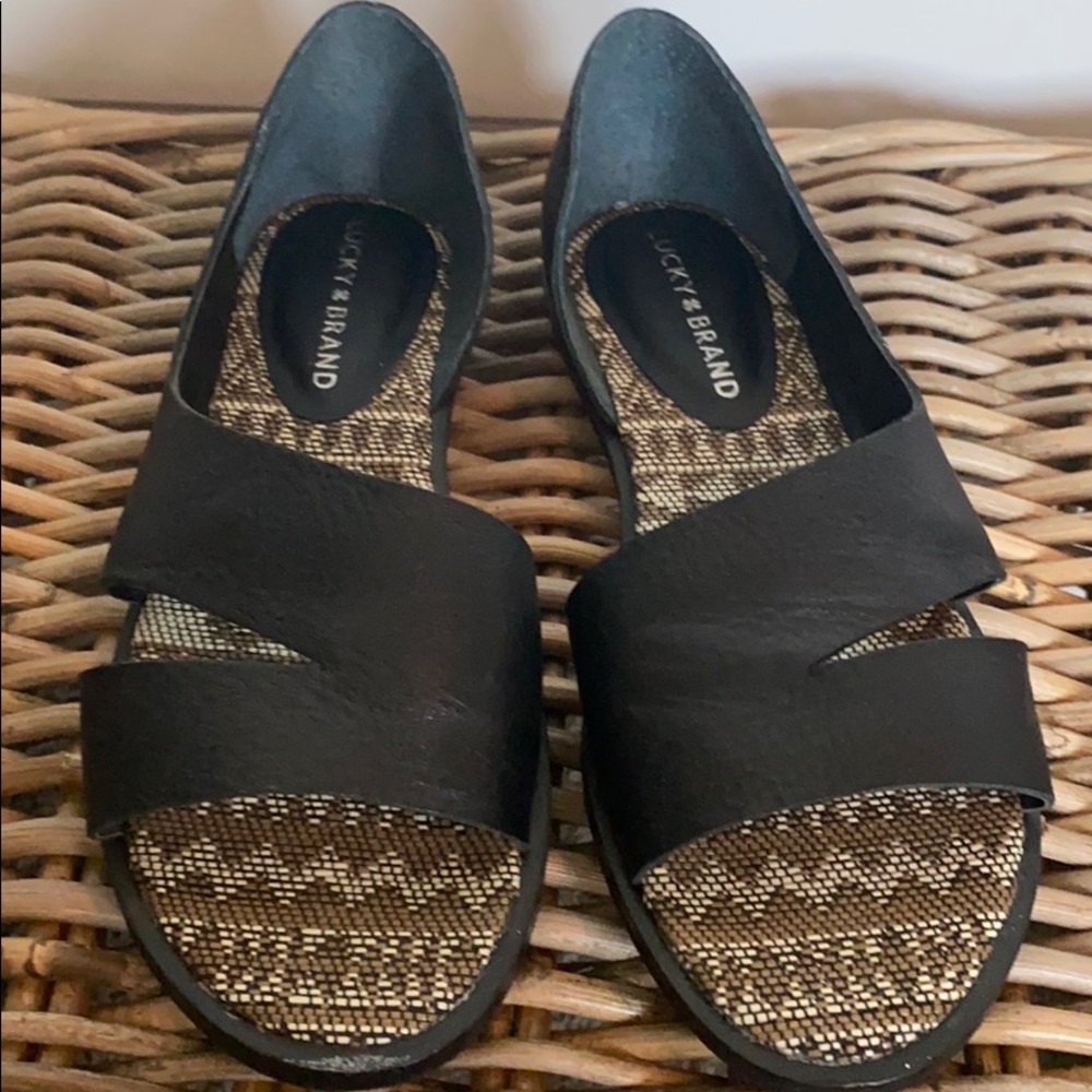 Leather slip ons